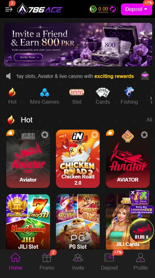 786ACE Game interface