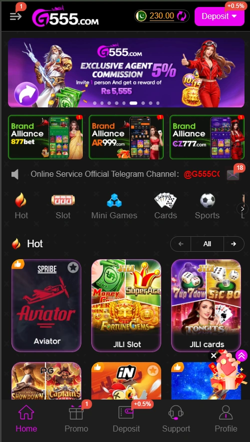 G555 Game interface
