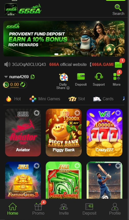 666A Game interface